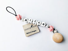 Load image into Gallery viewer, Personalized name pacifier clip
