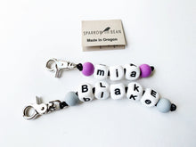 Load image into Gallery viewer, Personalized name pacifier clip
