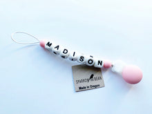 Load image into Gallery viewer, Personalized name pacifier clip
