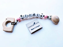 Load image into Gallery viewer, Personalized name pacifier clip