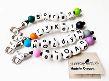 Load image into Gallery viewer, Personalized name pacifier clip