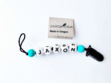 Load image into Gallery viewer, Personalized name pacifier clip