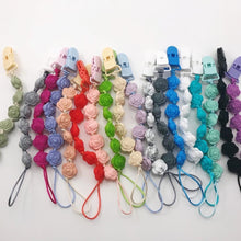 Load image into Gallery viewer, Rose Pacifier Clip