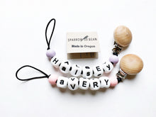 Load image into Gallery viewer, Personalized name pacifier clip
