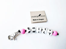 Load image into Gallery viewer, Personalized name pacifier clip