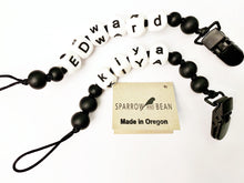 Load image into Gallery viewer, Personalized name pacifier clip