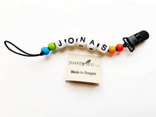 Load image into Gallery viewer, Personalized name pacifier clip
