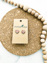 Load image into Gallery viewer, Textured heart studs
