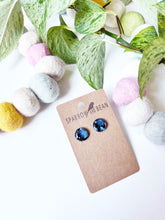 Load image into Gallery viewer, Black galaxy studs