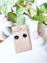 Load image into Gallery viewer, Black galaxy studs