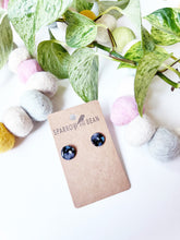 Load image into Gallery viewer, Black galaxy studs