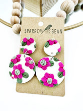 Load image into Gallery viewer, Bright cherry blossom earrings