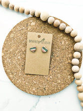 Load image into Gallery viewer, Textured heart studs