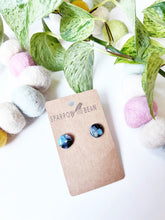 Load image into Gallery viewer, Black galaxy studs