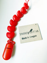 Load image into Gallery viewer, Heart pacifier clip