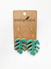 Load image into Gallery viewer, Petite Monstera Earrings