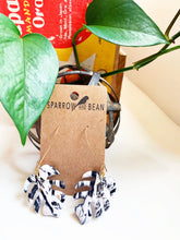 Load image into Gallery viewer, Petite Monstera Earrings w/ gold flakes & resin top