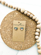 Load image into Gallery viewer, Textured heart studs