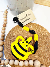 Load image into Gallery viewer, Bee toothbrush teether clip