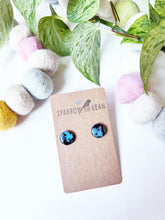 Load image into Gallery viewer, Black galaxy studs