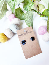 Load image into Gallery viewer, Black galaxy studs