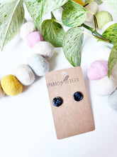 Load image into Gallery viewer, Black galaxy studs