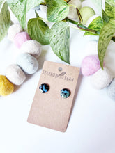 Load image into Gallery viewer, Black galaxy studs