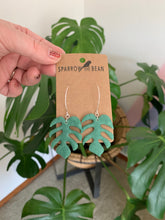 Load image into Gallery viewer, Petite Monstera Earrings