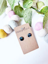 Load image into Gallery viewer, Black galaxy studs