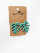 Load image into Gallery viewer, Petite Monstera Earrings