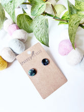 Load image into Gallery viewer, Black galaxy studs