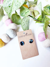 Load image into Gallery viewer, Black galaxy studs