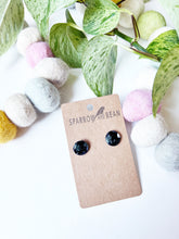 Load image into Gallery viewer, Black galaxy studs