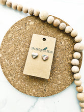 Load image into Gallery viewer, Textured heart studs