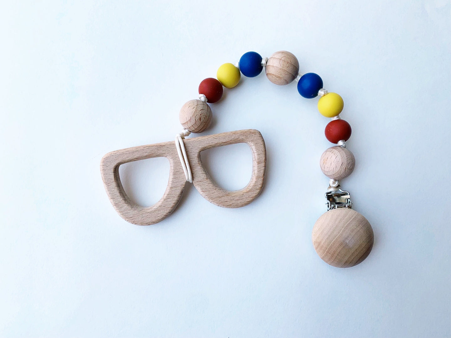 Hipster glasses Teether Clip