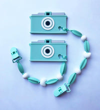 Load image into Gallery viewer, Camera Teether Clip (Mint)
